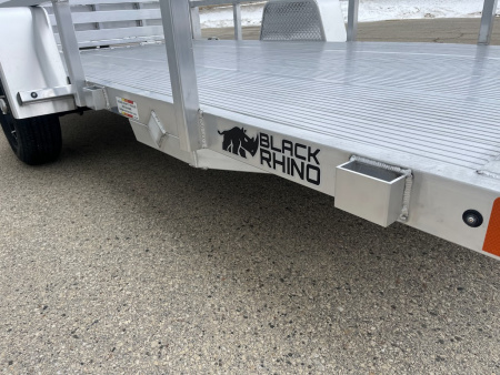 New 2026 Black Rhino Aluminum LSS612A 6'x12' w/ Bi-Fold Gate (ATV / UTV / Side by Side / Golf Cart / Motorcycle) Utility Trailer