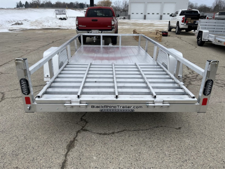 New 2026 Black Rhino Aluminum 6'x12' LSS612A (ATV / UTV / Side by Side / Golf Cart / Motorcycle) Utility Trailer