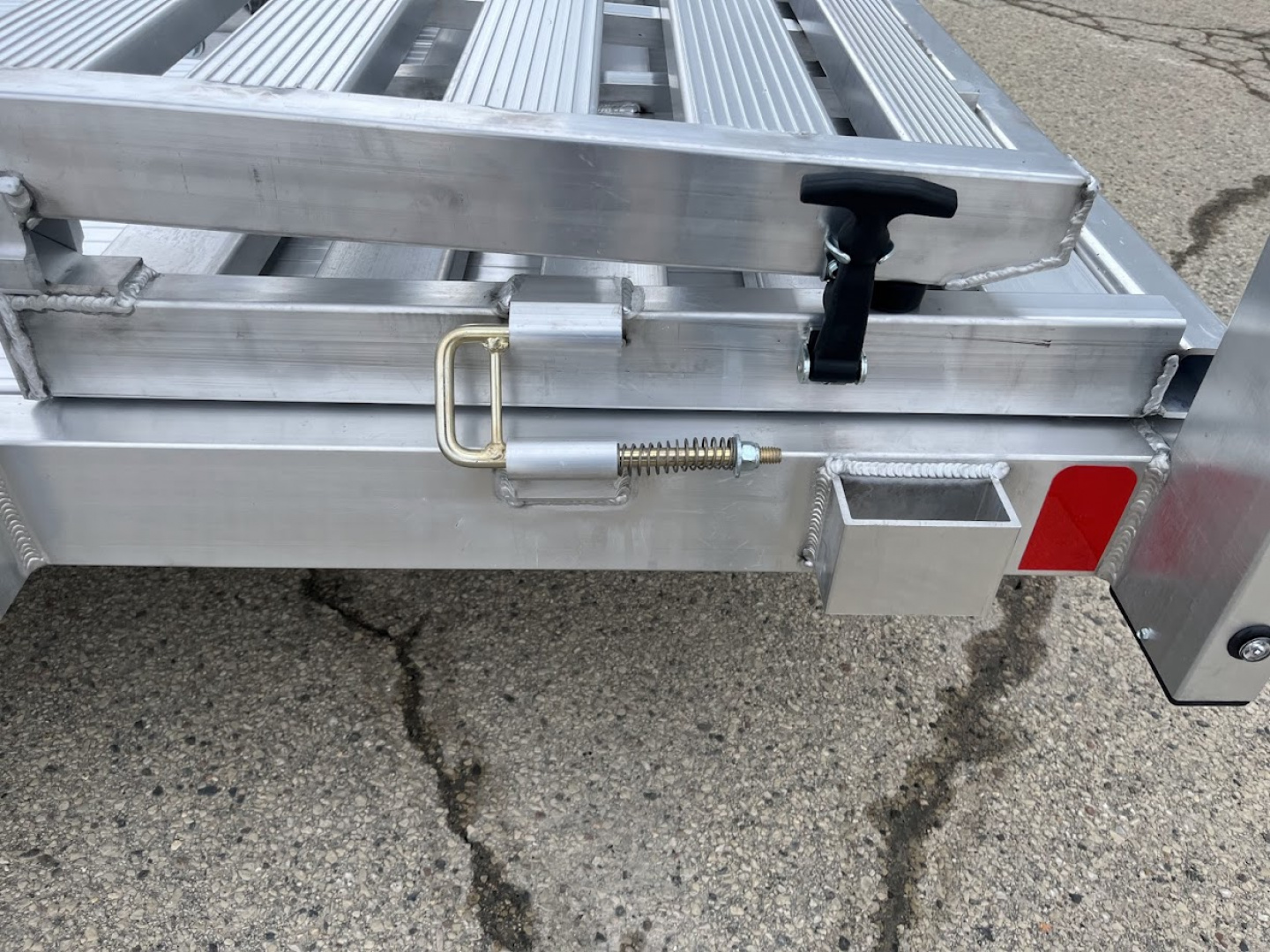 New 2026 Black Rhino Aluminum LSS612A 6'x12' w/ Bi-Fold Gate (ATV / UTV / Side by Side / Golf Cart / Motorcycle) Utility Trailer