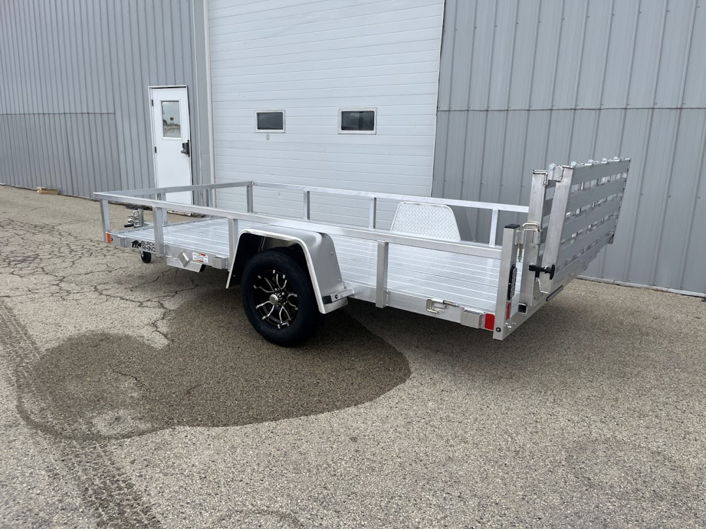 New 2026 Black Rhino Aluminum LSS612A 6'x12' w/ Bi-Fold Gate (ATV / UTV / Side by Side / Golf Cart / Motorcycle) Utility Trailer