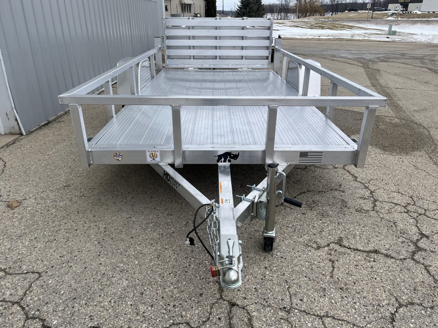 New 2026 Black Rhino Aluminum LSS612A 6'x12' w/ Bi-Fold Gate (ATV / UTV / Side by Side / Golf Cart / Motorcycle) Utility Trailer