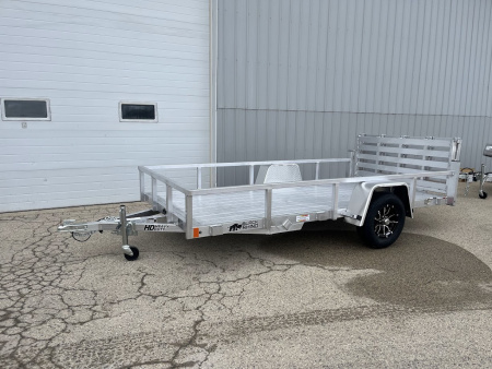 New 2026 Black Rhino Aluminum LSS612A 6'x12' w/ Bi-Fold Gate (ATV / UTV / Side by Side / Golf Cart / Motorcycle) Utility Trailer