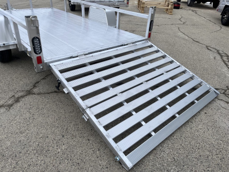 New 2026 Black Rhino Aluminum LSS612A 6'x12' w/ Bi-Fold Gate (ATV / UTV / Side by Side / Golf Cart / Motorcycle) Utility Trailer