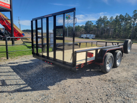 New 2026 Double A 16'x83" Tandem Axle Pipe Top w/ Tailgate Utility Trailer