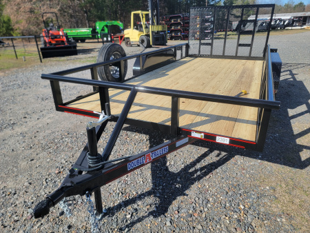 New 2026 Double A 16'x83" Tandem Axle Pipe Top w/ Tailgate Utility Trailer