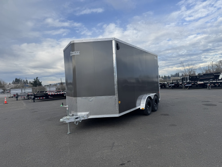New 2026 ALCOM XPRESS 7.4x14 Aluminum Enclosed Trailer 7K GVWR