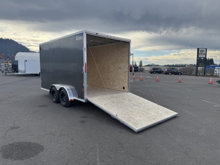 New 2026 ALCOM XPRESS 7.4x14 Aluminum Enclosed Trailer 7K GVWR