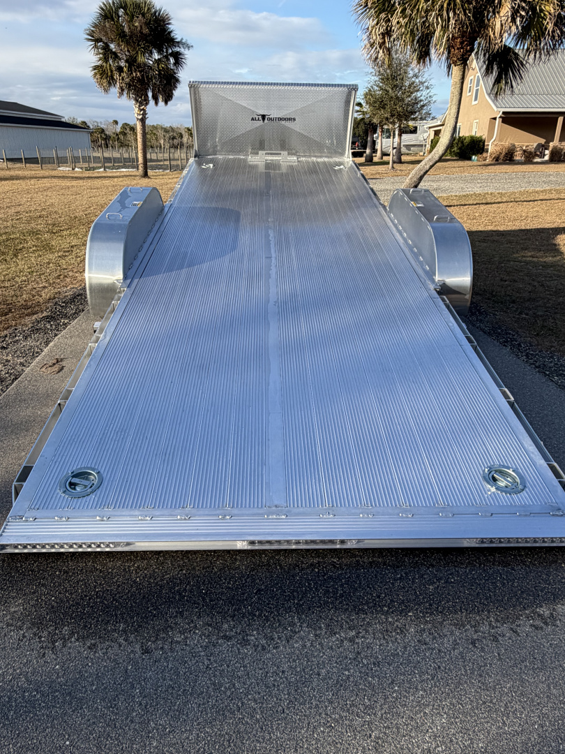 New 2026 H&H Trailers 10K Aluminum Electric Tilt Low Profile Speed Loader Car Hauler