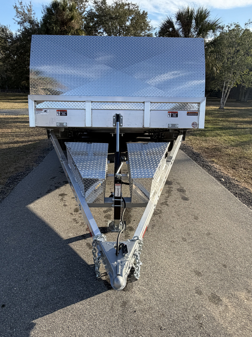 New 2026 H&H Trailers 10K Aluminum Electric Tilt Low Profile Speed Loader Car Hauler