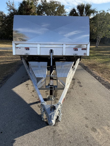 New 2026 H&H Trailers 10K Aluminum Electric Tilt Low Profile Speed Loader Car Hauler