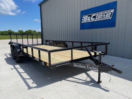 New 2026 DAVIDSON 83X18 TANDEM (2)AXLE PIPE TOP UTILITY W/36" GATE, DOVETAIL
