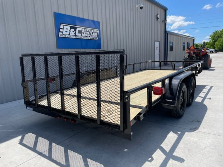 New 2026 DAVIDSON 83X18 TANDEM (2)AXLE PIPE TOP UTILITY W/36" GATE, DOVETAIL