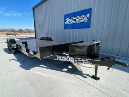 New 2026 DAVIDSON 83X20 TANDEM (2)AXLE STEEL FLOOR CAR HAULER W/5200# AXLES