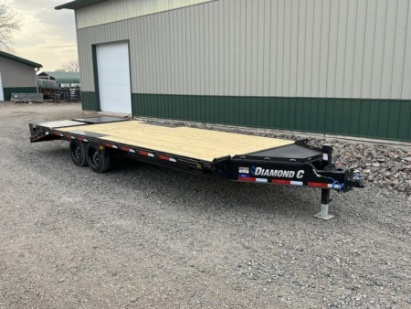 New 2026 24' 18k Diamond C Flatbed Deckover Trailer
