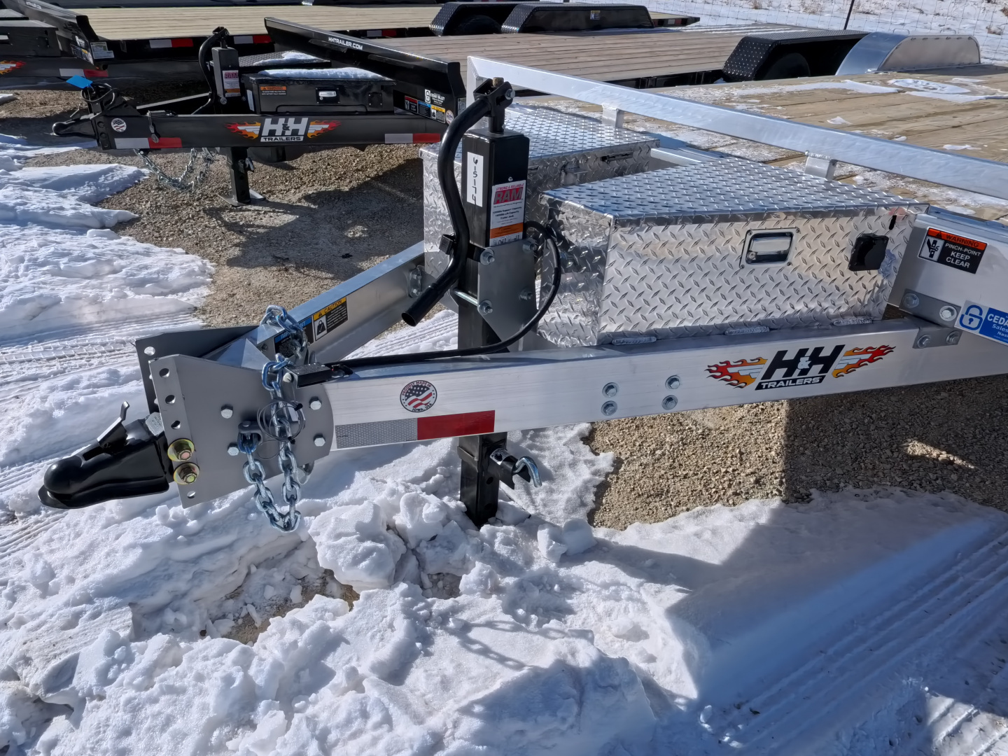 New 2026 H&H Trailers 82 x 24 Aluminum Electric Tilt Speed Loader Car Hauler, 14K GVWR, with 12k Dropleg Jack