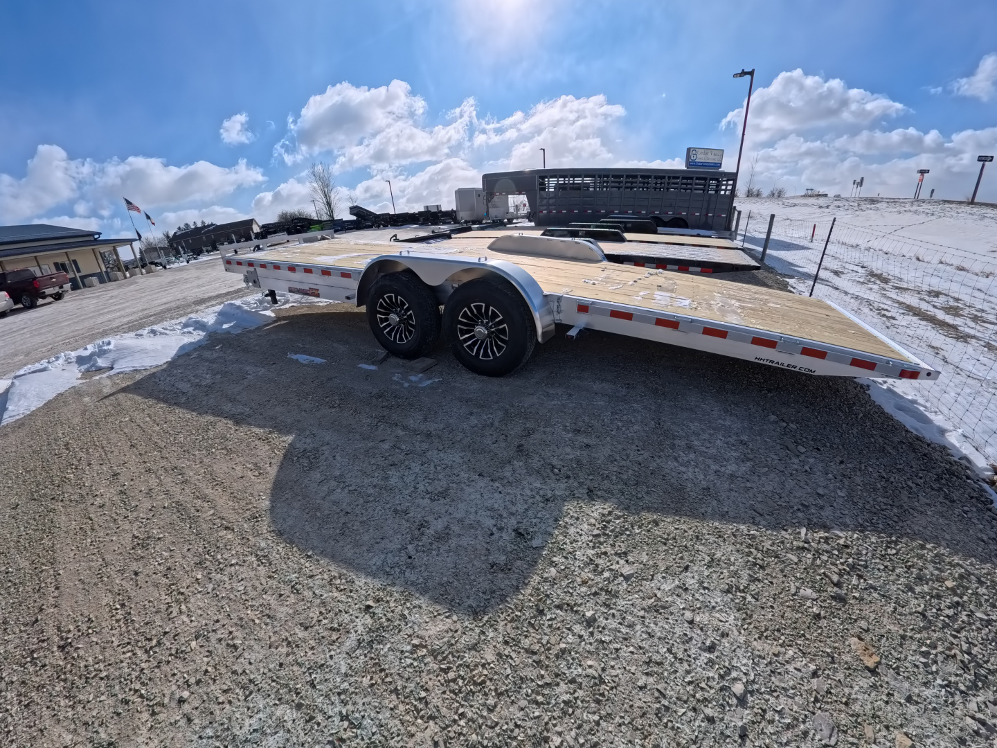 New 2026 H&H Trailers 82 x 24 Aluminum Electric Tilt Speed Loader Car Hauler, 14K GVWR, with 12k Dropleg Jack