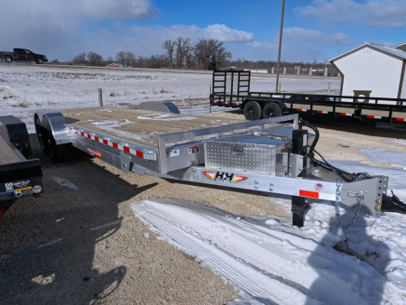 New 2026 H&H Trailers 82 x 24 Aluminum Electric Tilt Speed Loader Car Hauler, 14K GVWR, with 12k Dropleg Jack