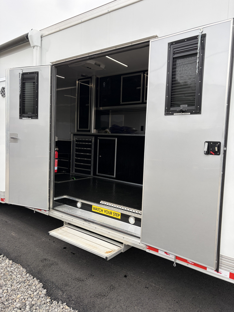 Used 2025 Cargo Mate Enclosed Bathroom Race Trailer - Late Model Ready - Loaded With OPTIONS...... Turn Key Race Set Up