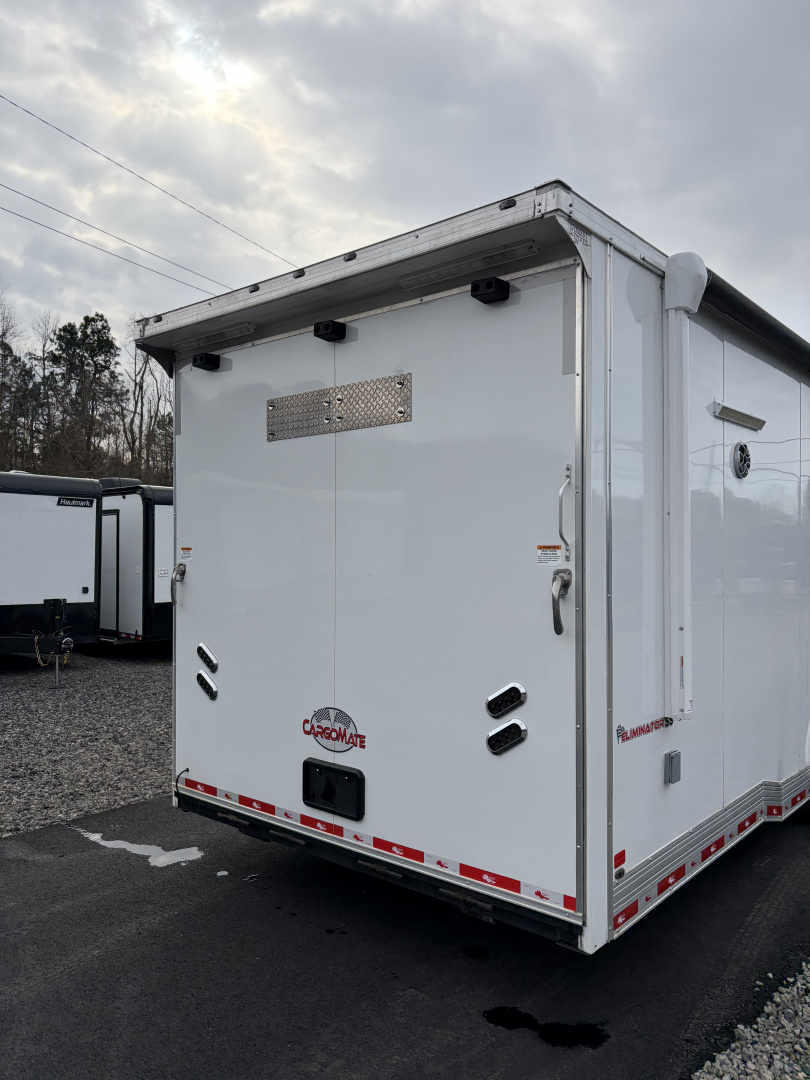 Used 2025 Cargo Mate Enclosed Bathroom Race Trailer - Late Model Ready - Loaded With OPTIONS...... Turn Key Race Set Up
