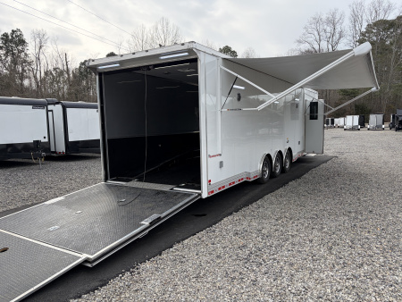 Used 2025 Cargo Mate Enclosed Bathroom Race Trailer - Late Model Ready - Loaded With OPTIONS...... Turn Key Race Set Up