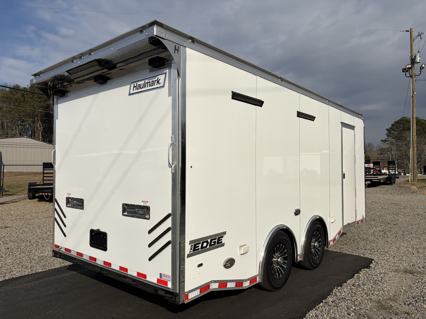 Used 2024 Haulmark EDGE 20' Race Trailer, ProStock Package, PolyCor, 12K GVWR, Air, 96" Wide Rear Door Opening, 7' 4" Interior Height