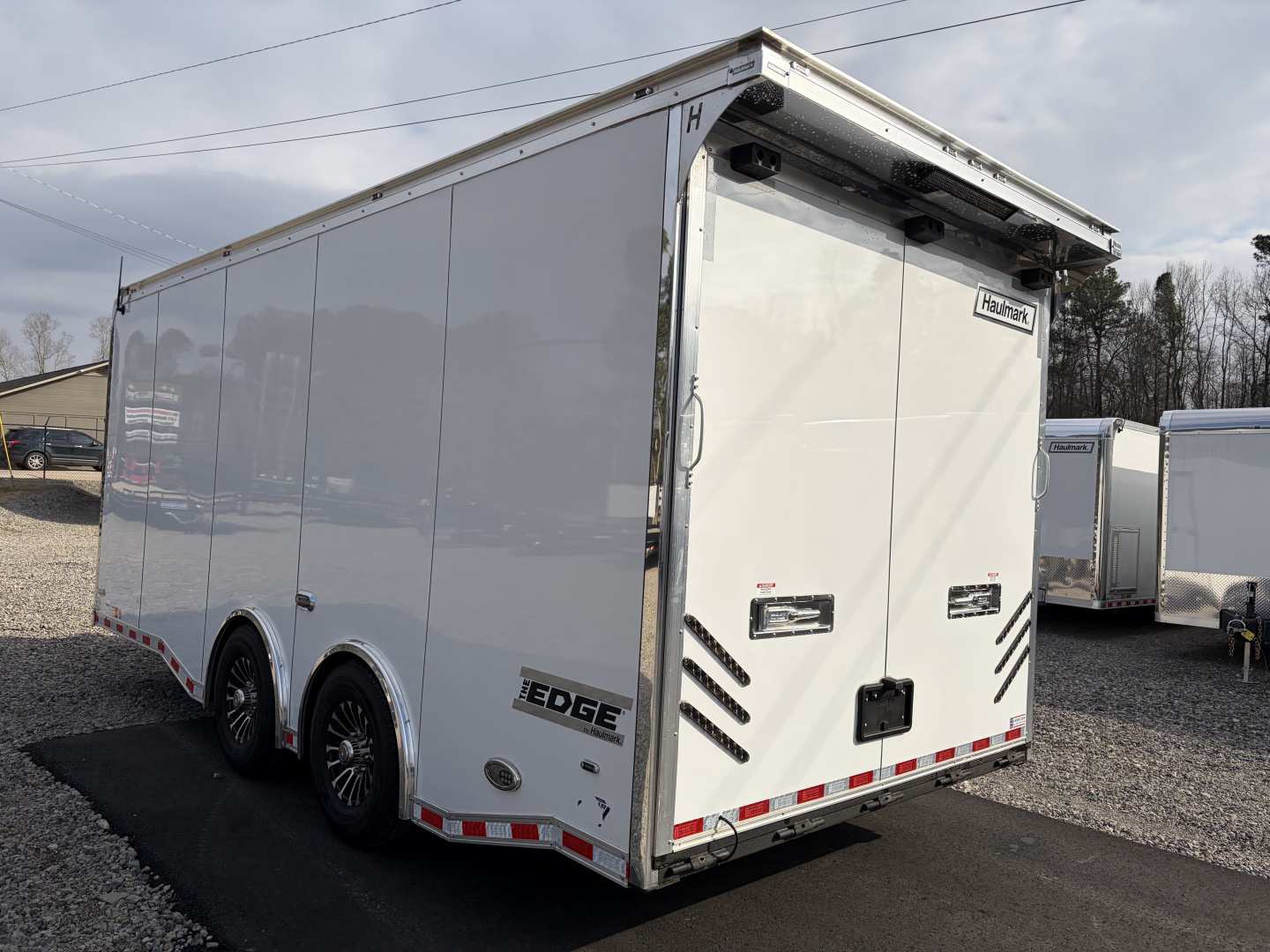 Used 2024 Haulmark EDGE 20' Race Trailer, ProStock Package, PolyCor, 12K GVWR, Air, 96" Wide Rear Door Opening, 7' 4" Interior Height