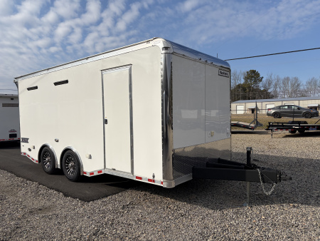 Used 2024 Haulmark EDGE 20' Race Trailer, ProStock Package, PolyCor, 12K GVWR, Air, 96  Wide Rear Door Opening, 7' 4  Interior Height