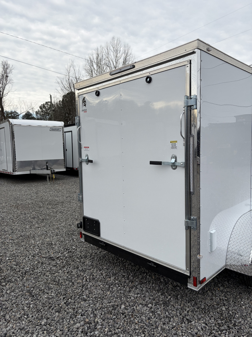 New 2026 Spartan Cargo 6X12 Enclosed Trailer, .080 PolyCor, 7K GVWR, Tandem Axle, 6'6" Interior, StableDeck, Full Thermoply Ceiling Liner