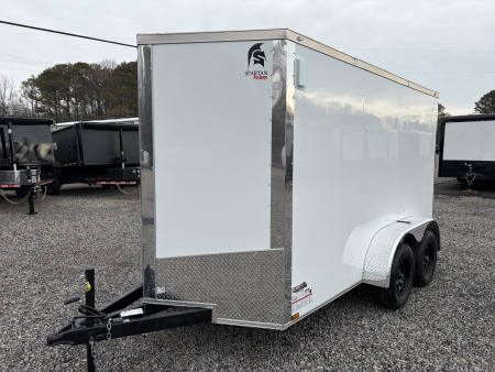 New 2026 Spartan Cargo 6X12 Enclosed Trailer, .080 PolyCor, 7K GVWR, Tandem Axle, 6'6" Interior, StableDeck, Full Thermoply Ceiling Liner