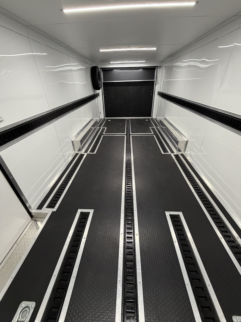Used 2025 Spartan 22' Custom Build Car / Motorcycle Hauler - 10K GVWR, Custom Recessed E-Track, Finished Race Interior