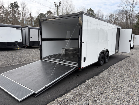 Used 2025 Spartan 22' Custom Build Car / Motorcycle Hauler - 10K GVWR, Custom Recessed E-Track, Finished Race Interior
