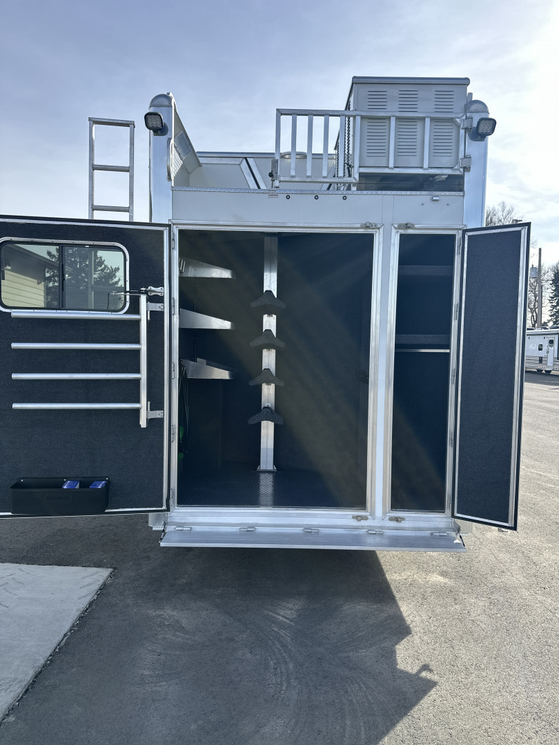 New 2026 Cimarron 4 Horse Side Load with 17'9" Living Quarter by Outlaw Conversions