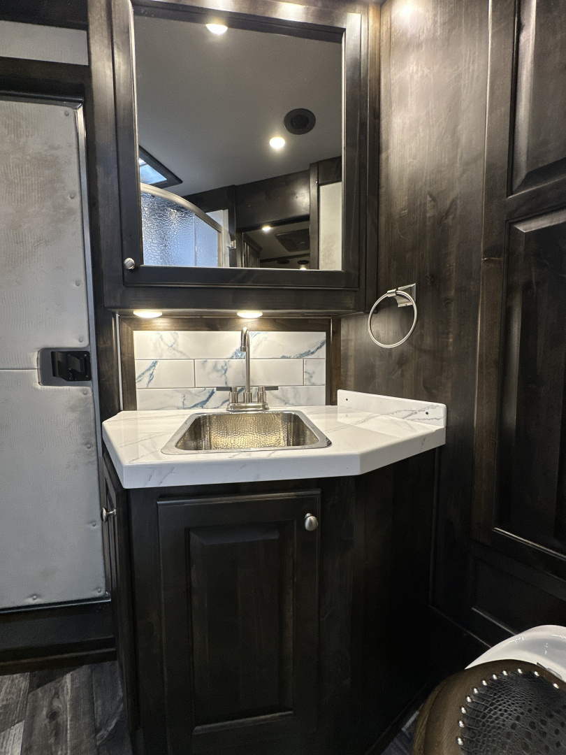 New 2026 Cimarron 4 Horse Side Load with 17'9" Living Quarter by Outlaw Conversions