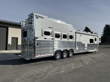 New 2026 Cimarron 4 Horse Side Load with 17'9" Living Quarter by Outlaw Conversions