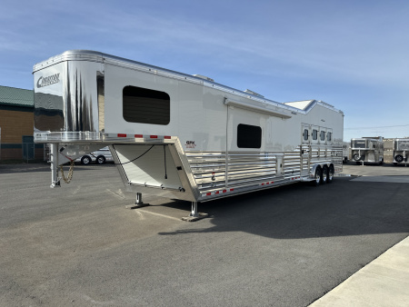 New 2026 Cimarron 4 Horse Side Load with 17'9" Living Quarter by Outlaw Conversions