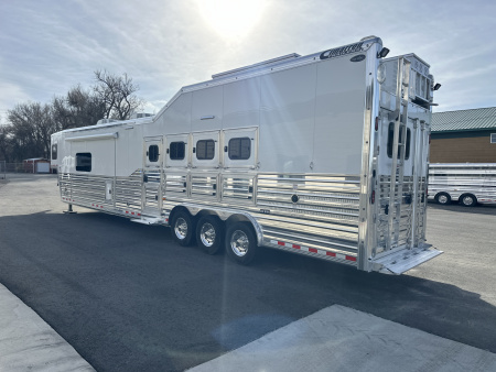 New 2026 Cimarron 4 Horse Side Load with 17'9" Living Quarter by Outlaw Conversions