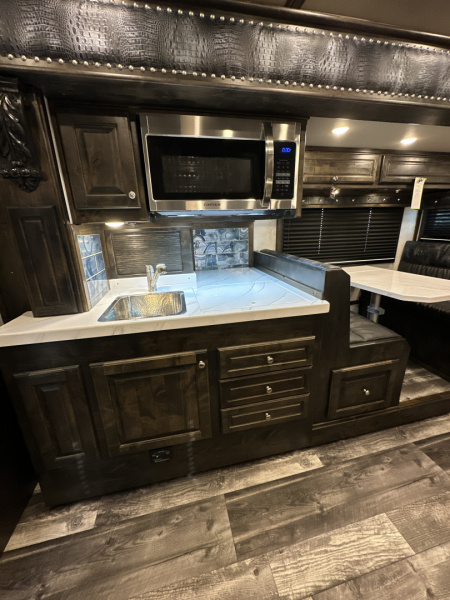 New 2026 Cimarron 4 Horse Side Load with 17'9" Living Quarter by Outlaw Conversions