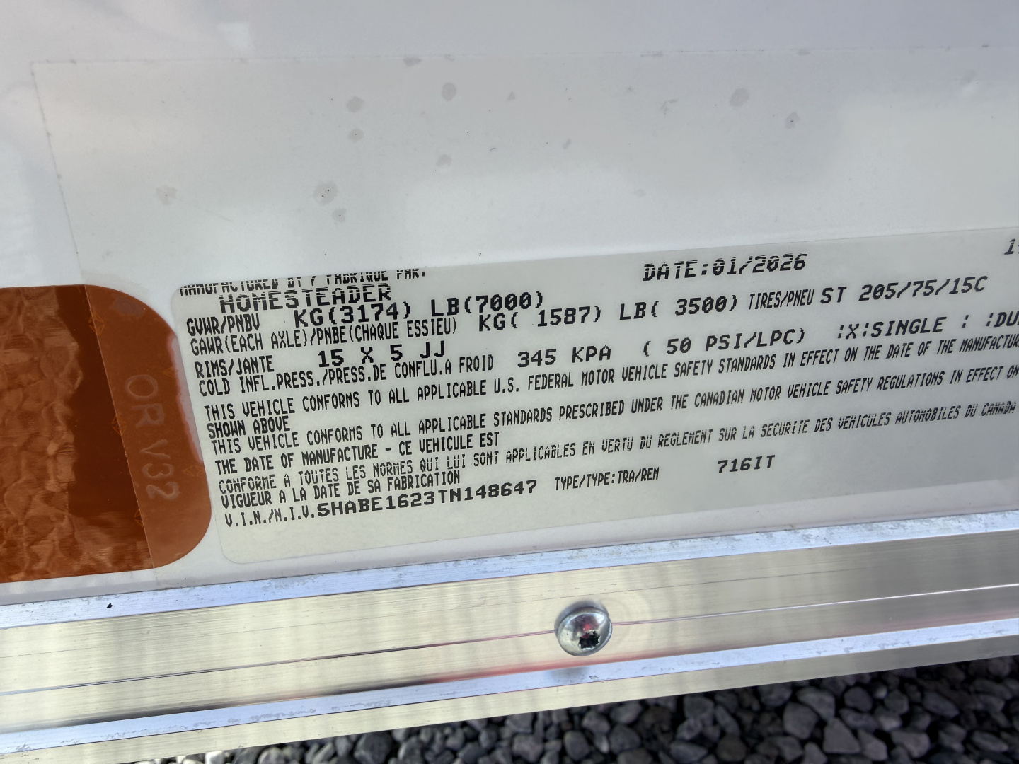 New 2026 Homesteader Trailers 7X16 IT ("6.6 HT) BARN DOORS Cargo / Enclosed Trailer