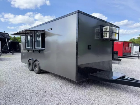 New 2026 Coast 2 Coast 8.5X20 TA CONCESSION TRAILER (FULLY EQUIPPED) BLACKOUT Vending / Concession Trailer