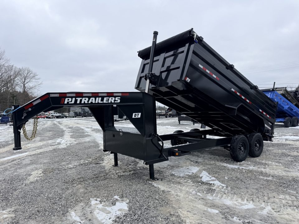 New 2026 PJ Trailers 7X16 GOOSENECK (4FT WALL) DUMP TRAILER 15680 GVWR Dump Trailer