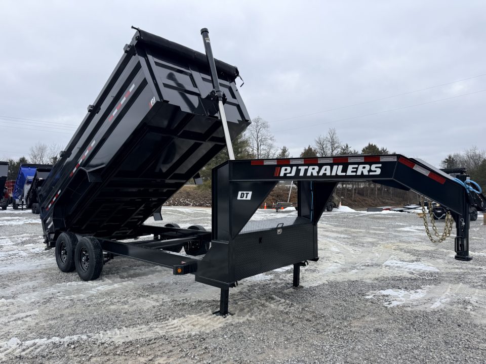 New 2026 PJ Trailers 7X16 GOOSENECK (4FT WALL) DUMP TRAILER 15680 GVWR Dump Trailer