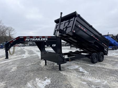 New 2026 PJ Trailers 7X16 GOOSENECK (4FT WALL) DUMP TRAILER 15680 GVWR Dump Trailer