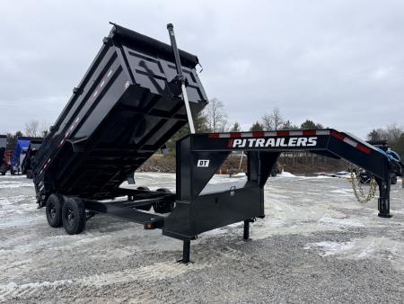 New 2026 PJ Trailers 7X16 GOOSENECK (4FT WALL) DUMP TRAILER 15680 GVWR Dump Trailer