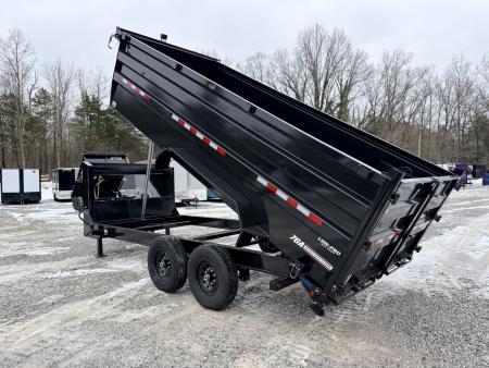 New 2026 PJ Trailers 7X16 GOOSENECK (4FT WALL) DUMP TRAILER 15680 GVWR Dump Trailer