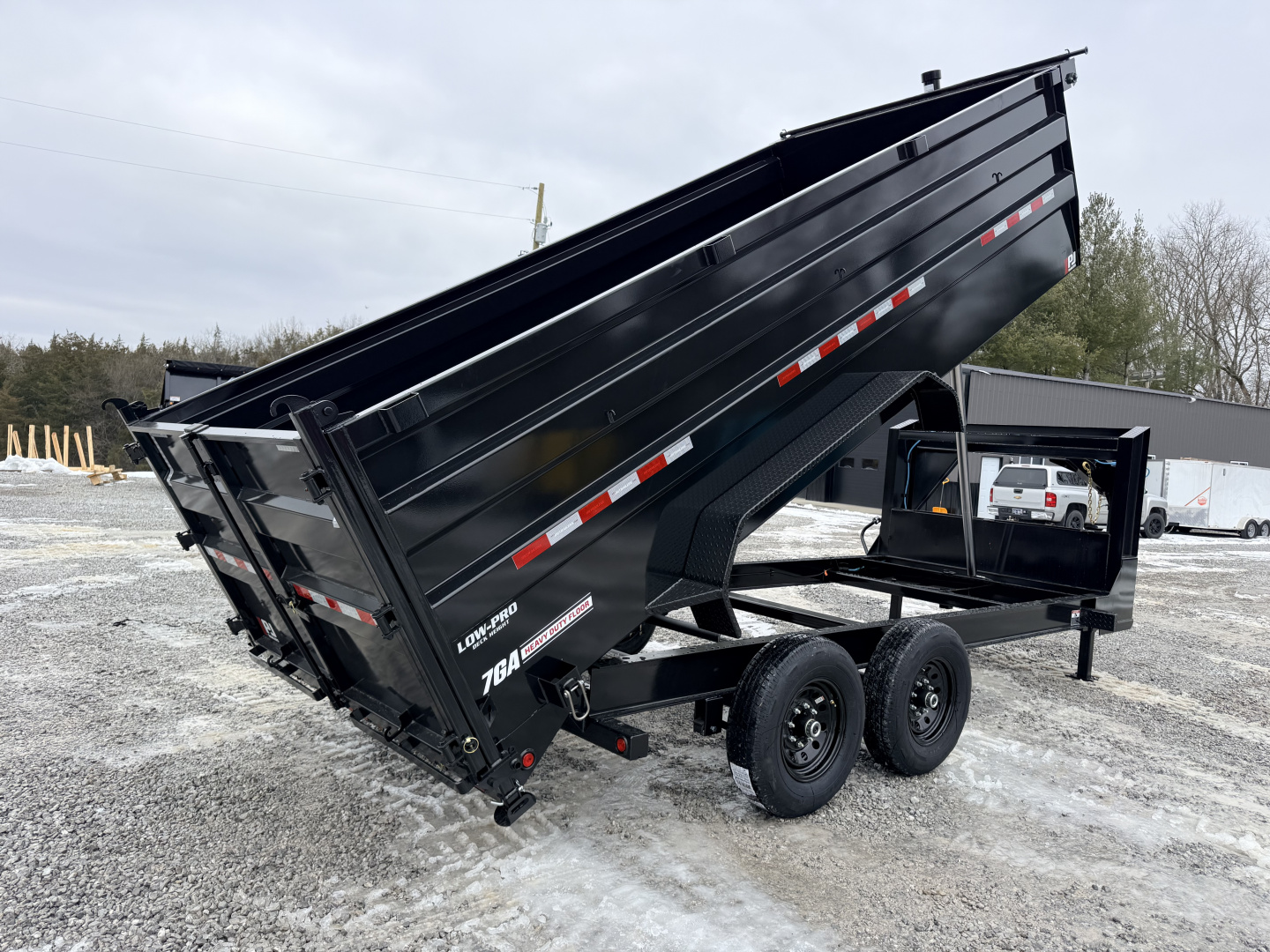 New 2026 PJ Trailers 7X16 GOOSENECK (4FT WALL) DUMP TRAILER 15680 GVWR Dump Trailer