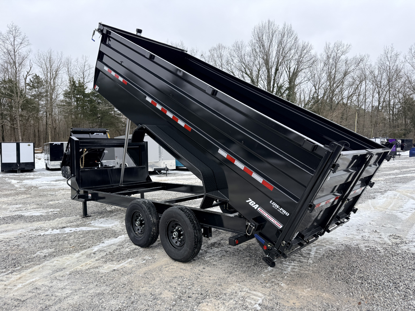 New 2026 PJ Trailers 7X16 GOOSENECK (4FT WALL) DUMP TRAILER 15680 GVWR Dump Trailer