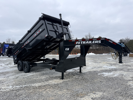 New 2026 PJ Trailers 7X16 GOOSENECK (4FT WALL) DUMP TRAILER 15680 GVWR Dump Trailer