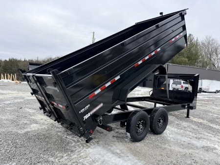 New 2026 PJ Trailers 7X16 GOOSENECK (4FT WALL) DUMP TRAILER 15680 GVWR Dump Trailer