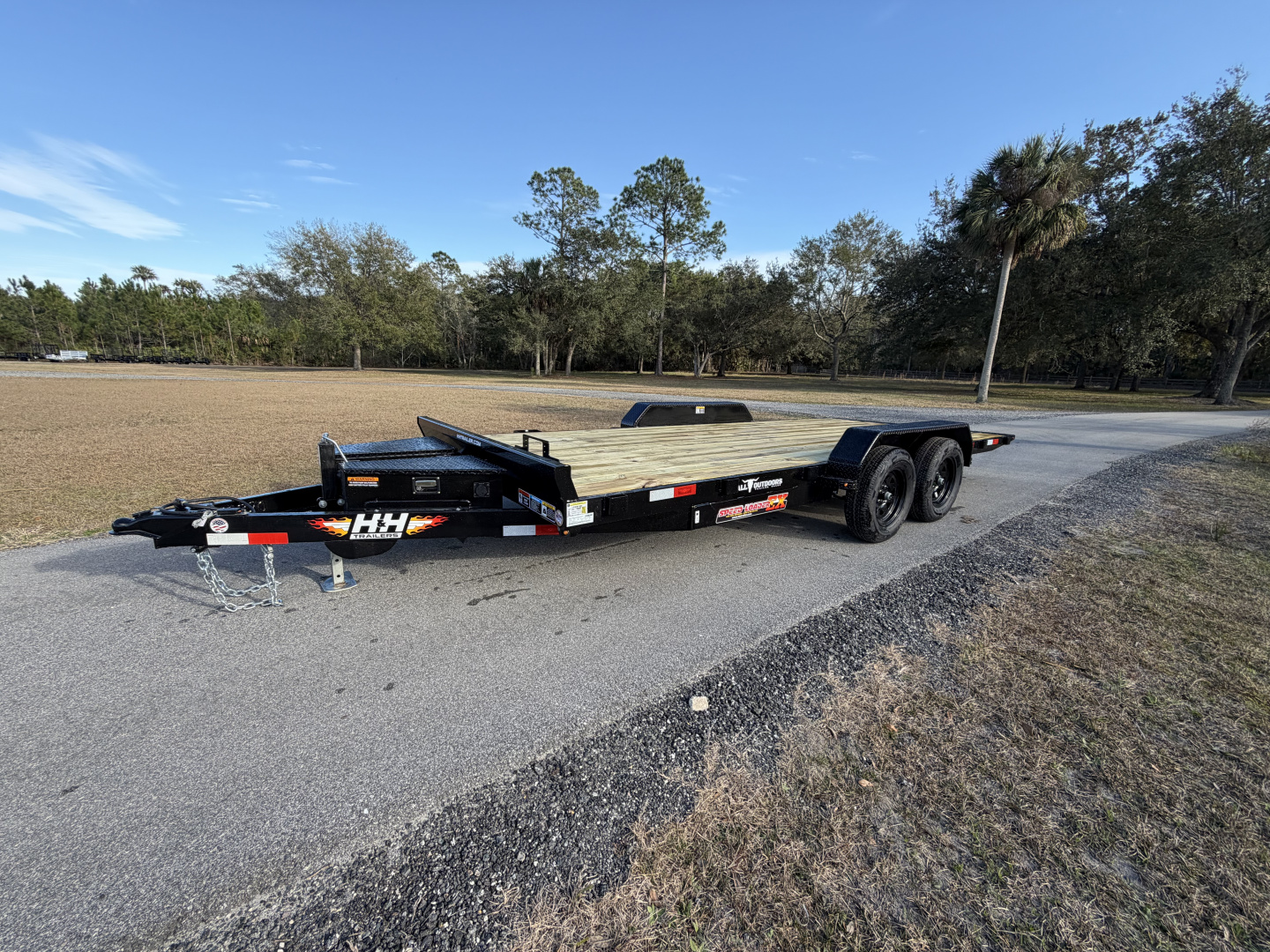 New 2026 H&H Trailers 7K 82X18 Electric Tilt Speed Loader Car Hauler