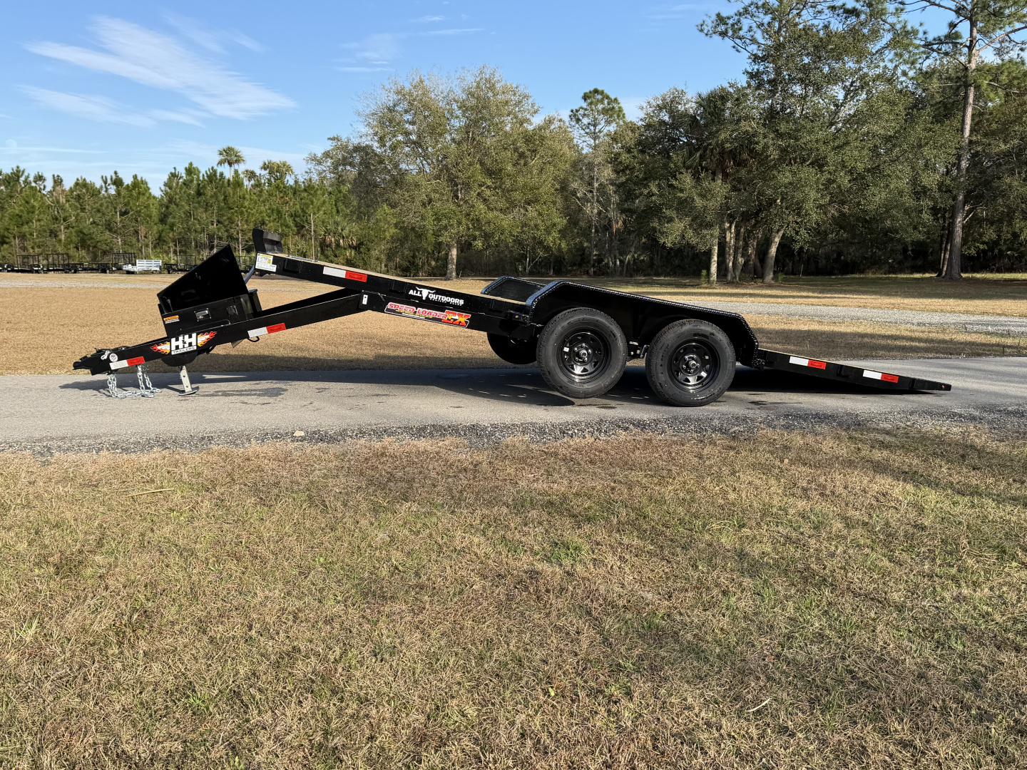 New 2026 H&H Trailers 7K 82X18 Electric Tilt Speed Loader Car Hauler